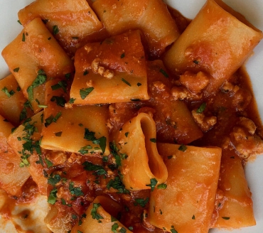 Paccheri al ragù di maiale